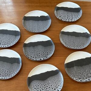 8 Stella Black Salad Plate from Crate & Barrel